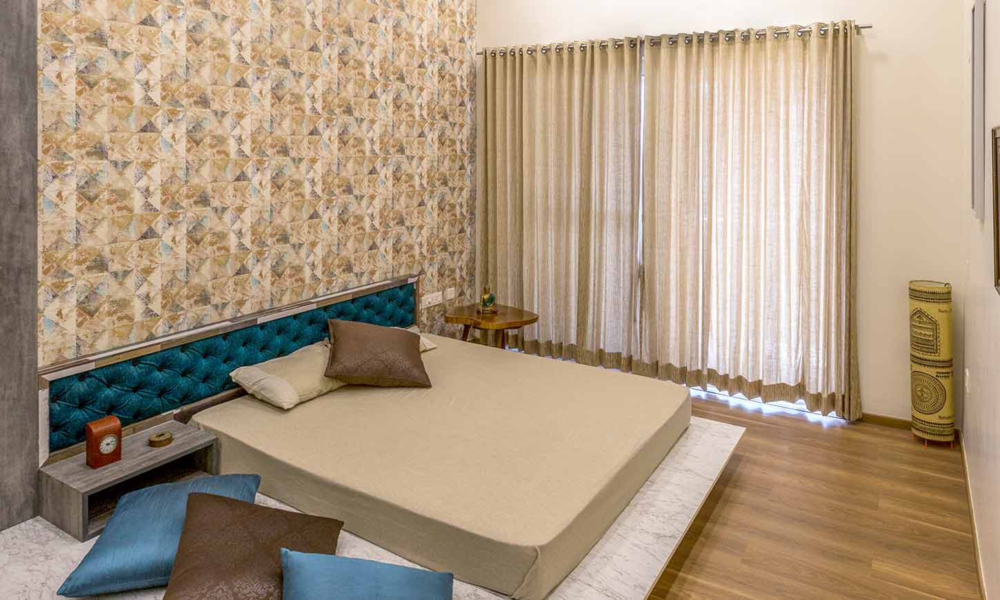 Master bedroom designed by best interior firms in bangalore