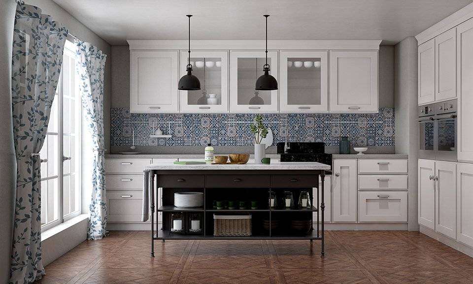 Cheap Island counter for a small modular kitchen with base storage underneath