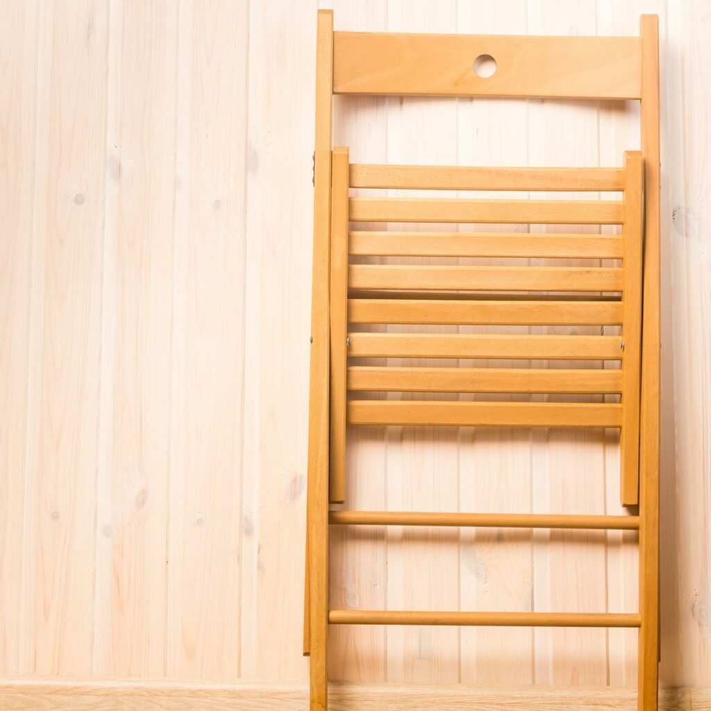 Compact Wooden Folding Chair For Small Spaces