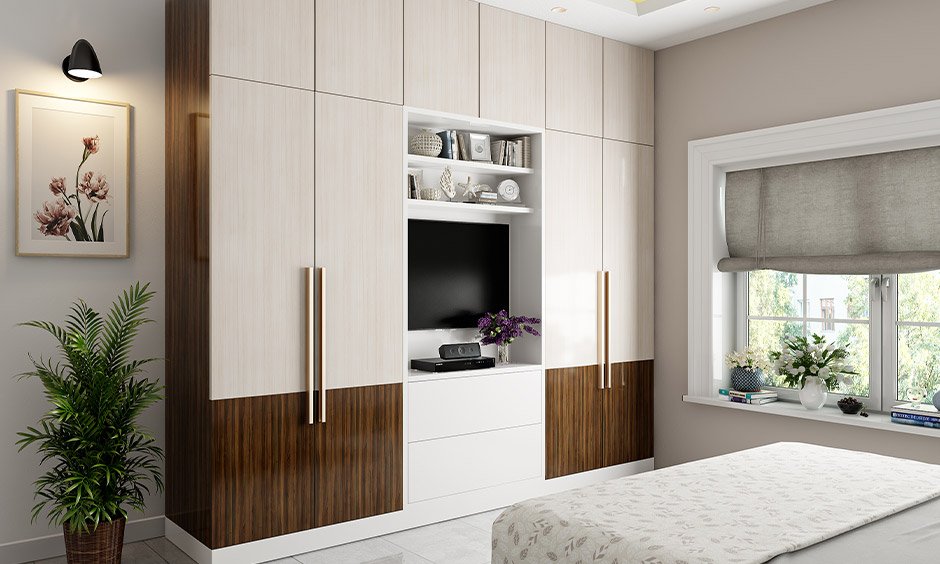 A floor-to-ceiling tv unit is a type of tv stand which offers ample storage.