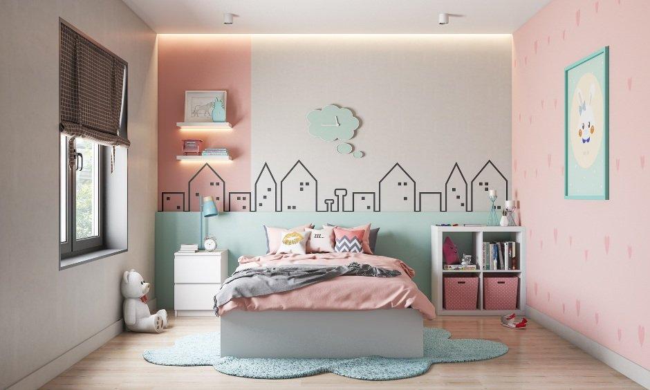 Vastu remedies for a girl's bedroom with light colours, positive artwork, and flowers for calmness and creativity.
