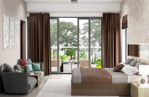 Glass wall bedroom designs with a mesmerising view is sure to sweep you off your feet