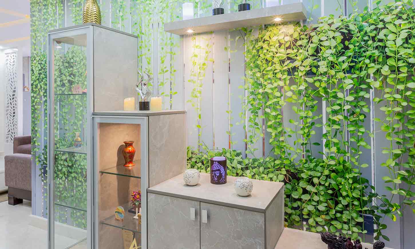 Multipurpose unit in foyer designed by interior designers in marathahalli bangalore