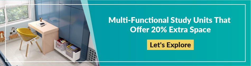 Multifunctional study units that offer 20% extra space