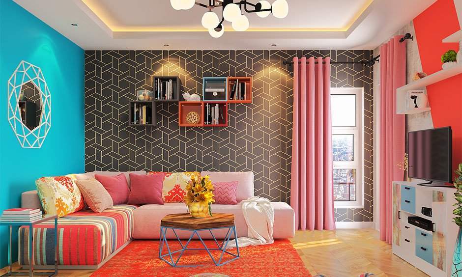 Place sectional sofa in corner rectangular living room which provides extra storage space