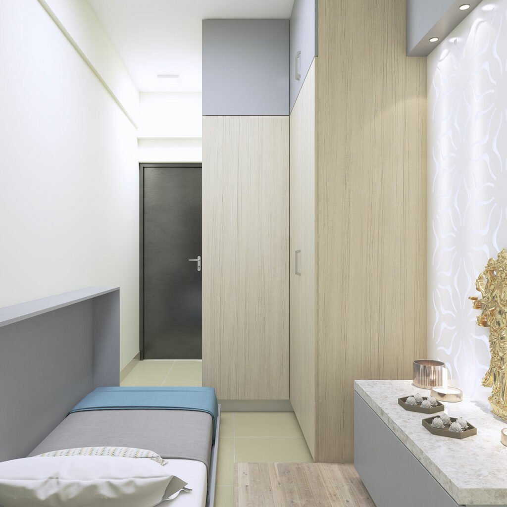 Horizontal murphy bed with hidden folding wall mounted bed is innovative bed design at best price in India